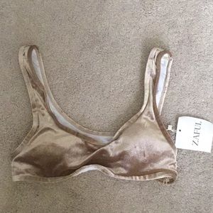 Zaful velvet bikini top